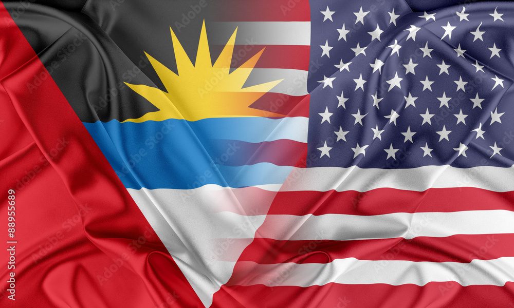 Fototapeta premium USA and Antigua and Barbuda