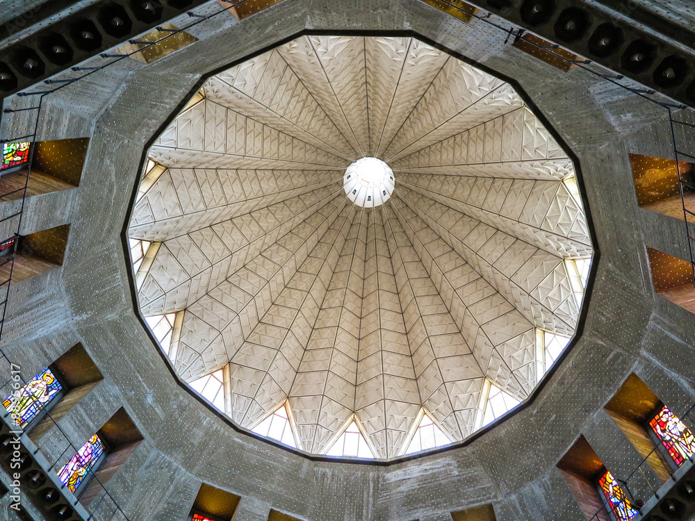 dome of the Basilica of the Annunciation in Nazareth view from i