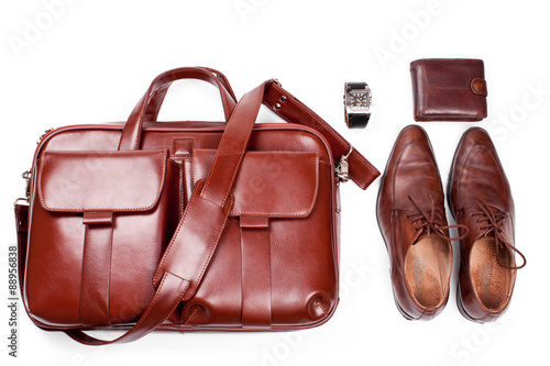 Man's accessories isolated