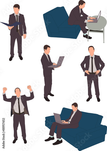 businessman collection - vector