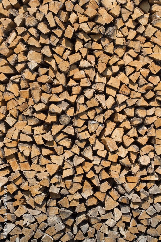 Stack of wood, firewood, background