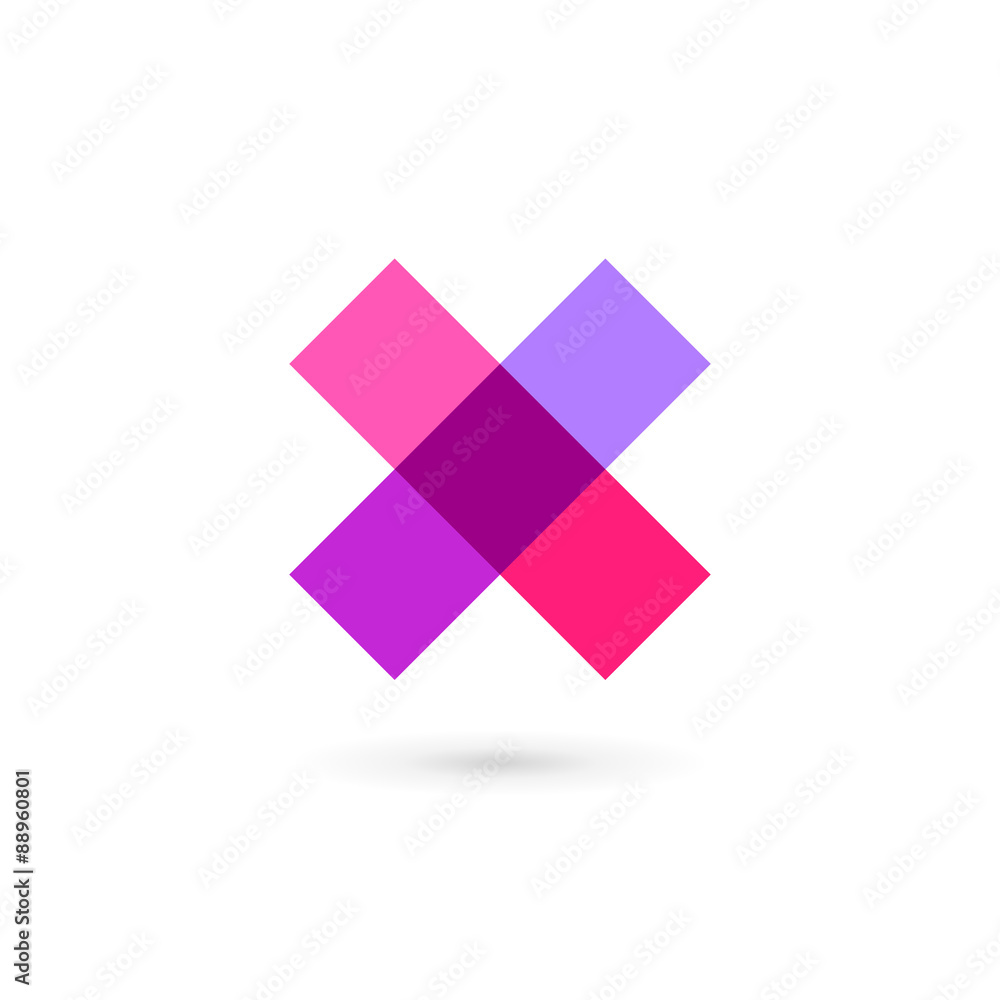 Letter X cross mosaic logo icon design template elements Letter X cross mosaic logo icon design template elements