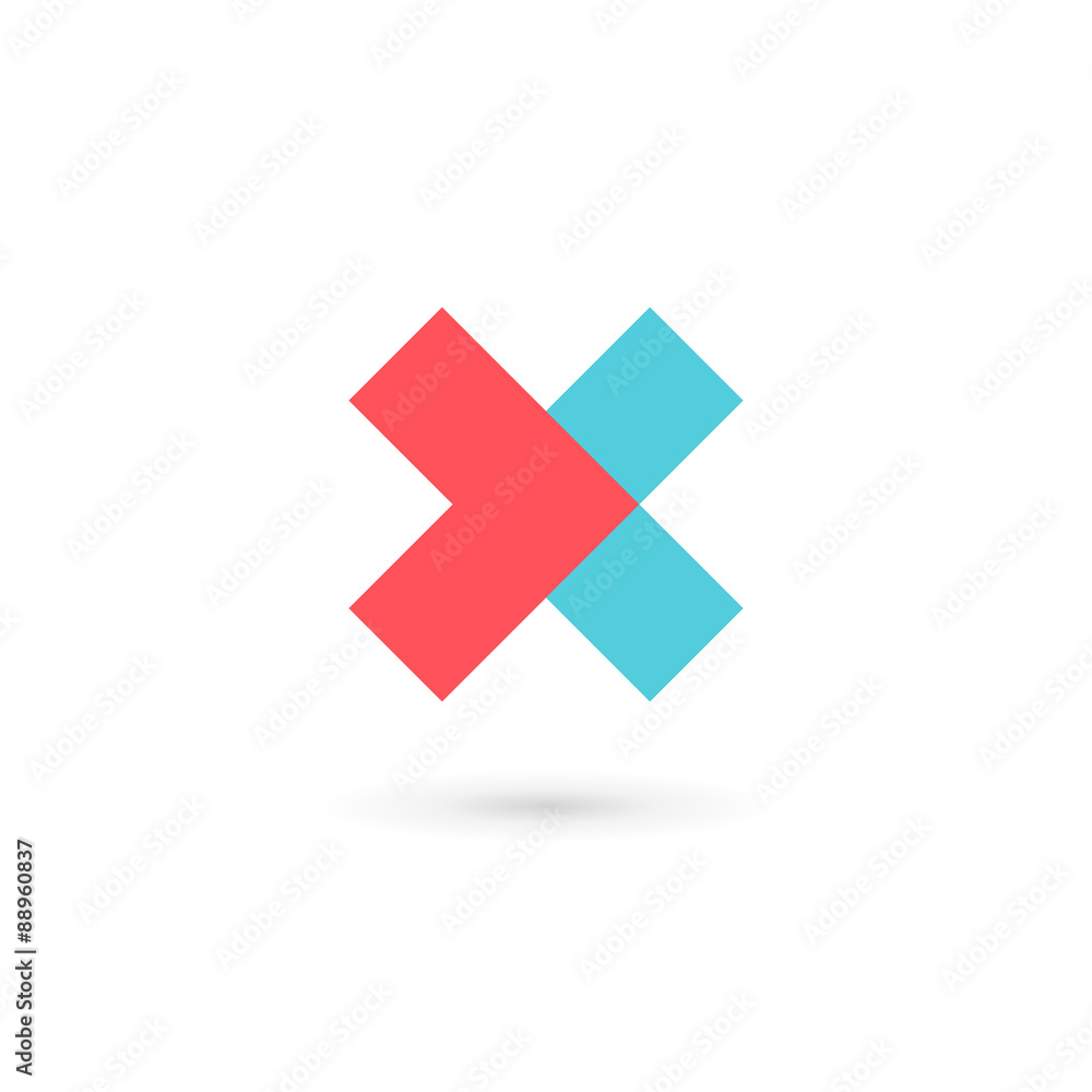 Letter X cross logo icon design template elements Letter X cross logo icon design template elements