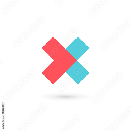 Letter X cross logo icon design template elements