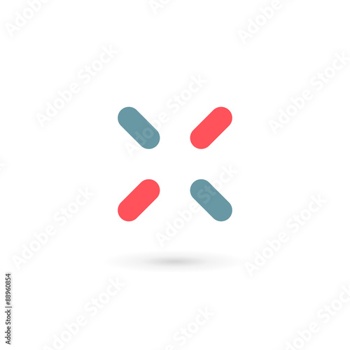 Letter X logo icon design template elements