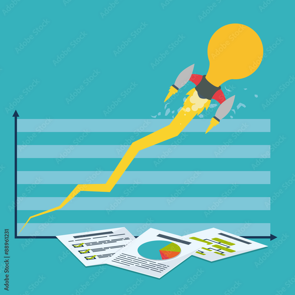 Fototapeta premium Business start up design.