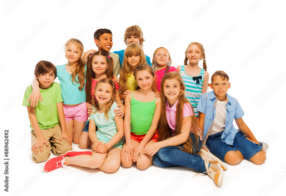 Group portrait of cute preteens Group portrait of cute preteens