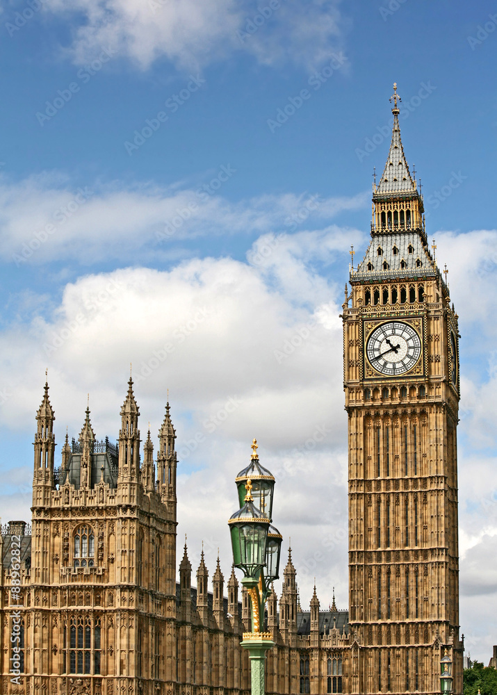 Obraz premium London, England, Parliament Building and Big Ben