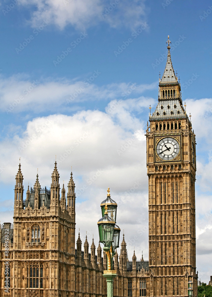 London, England, Parliament Building and Big Ben