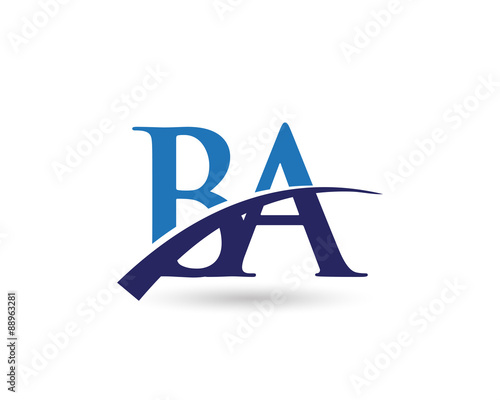 BA Logo Letter Swoosh