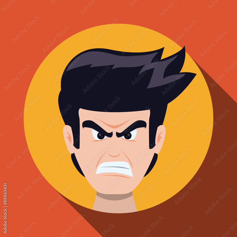 Cartoon emotions design. Cartoon emotions design.