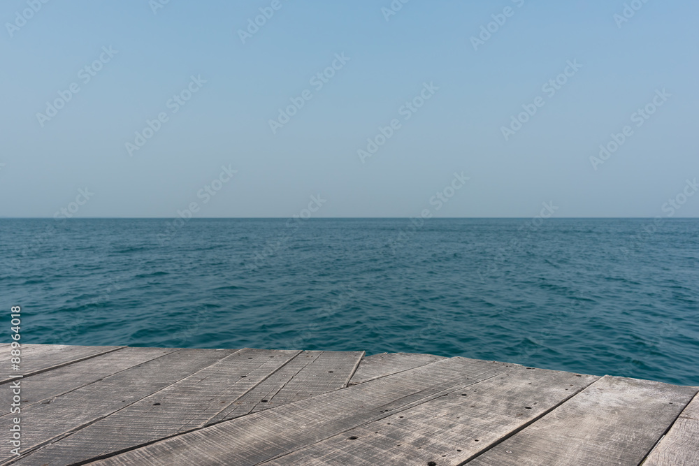 Obraz premium blue sea and terrace