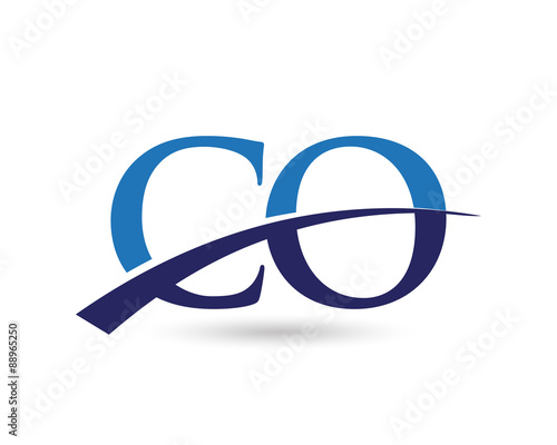 CO Logo Letter Swoosh