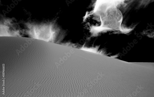 Desert Black and White Abstraction