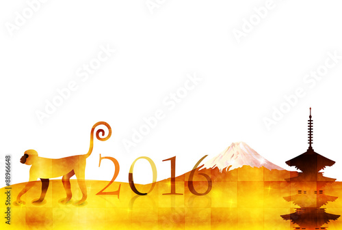 申　富士山　年賀状