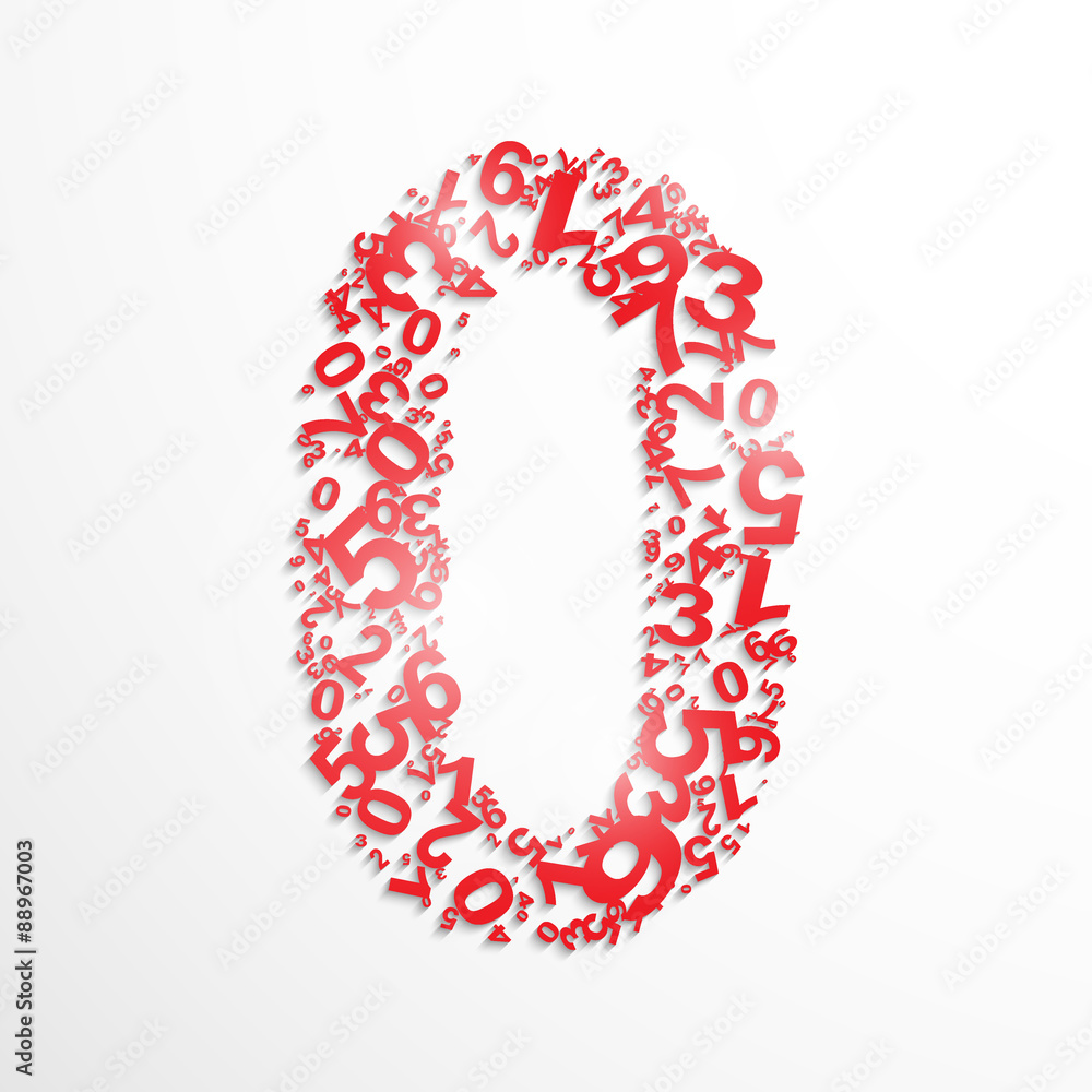 Vector number zero from numbers.