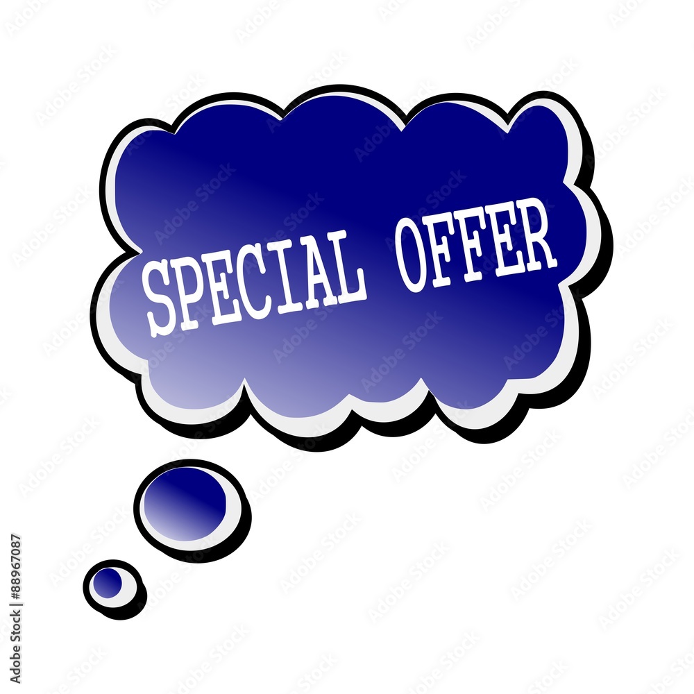 special offer white stamp text on blueblack Speech Bubble special offer white stamp text on blueblack Speech Bubble
