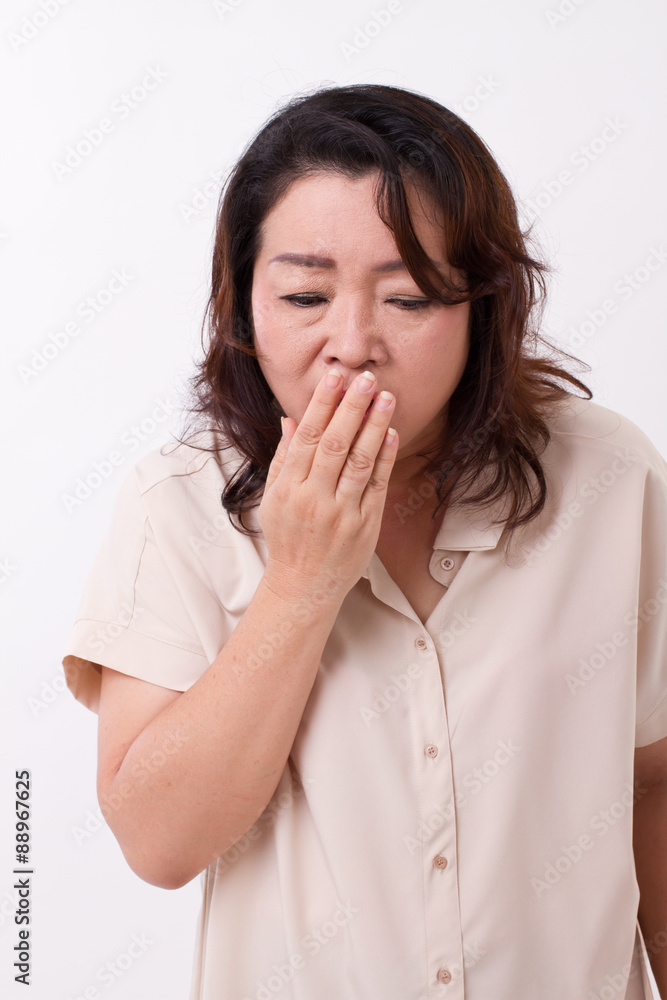 sick woman suffers from cold, flu, respiratory issue sick woman suffers from cold, flu, respiratory issue