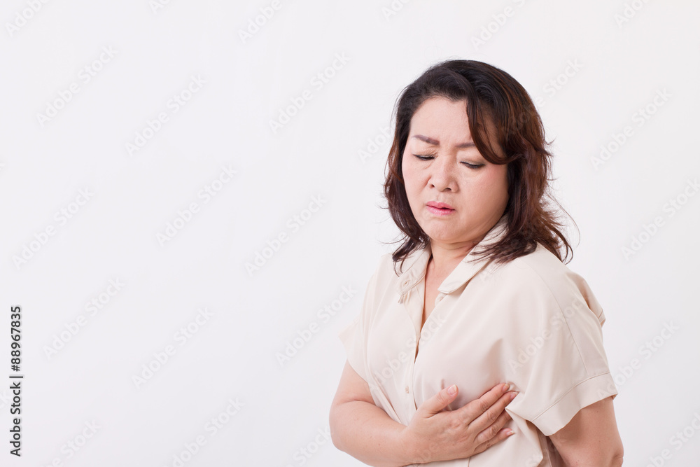 middle aged woman worrying about breast cancer middle aged woman worrying about breast cancer