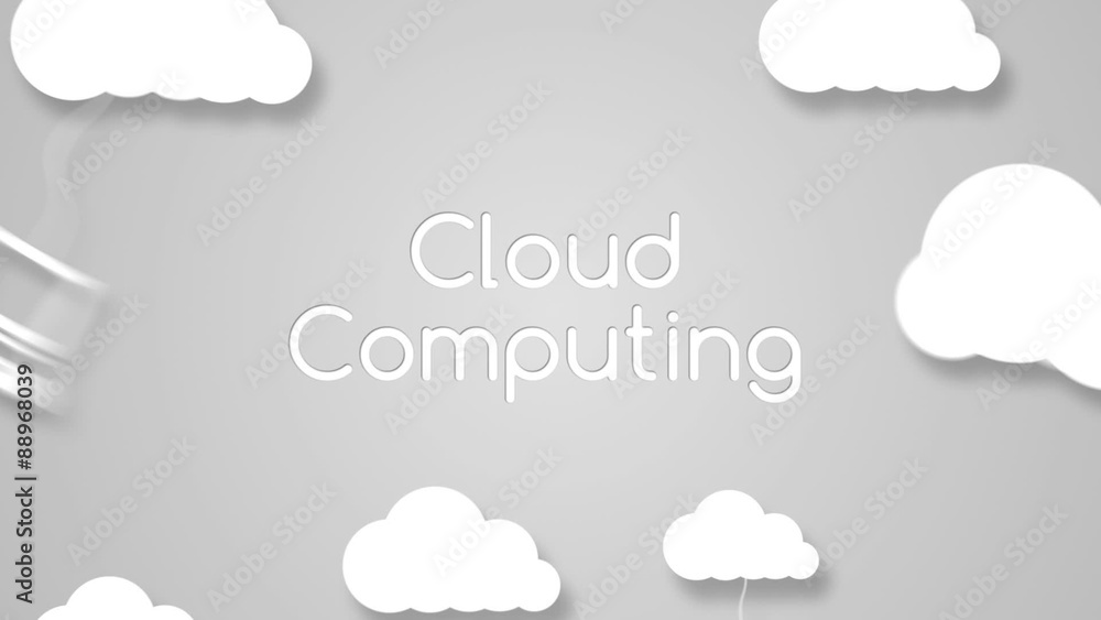 Cloud computing concept with apps Cloud computing concept with apps