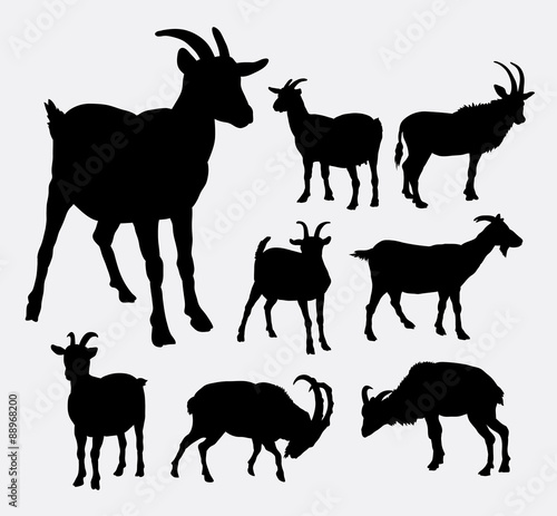Goat animal silhouettes © ComicVector
