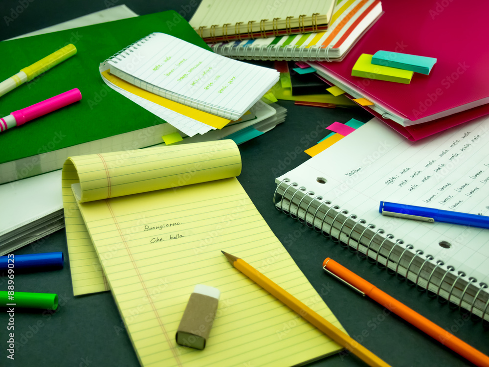 Learning New Language Writing Words Many Times on the Notebook; Learning New Language Writing Words Many Times on the Notebook;