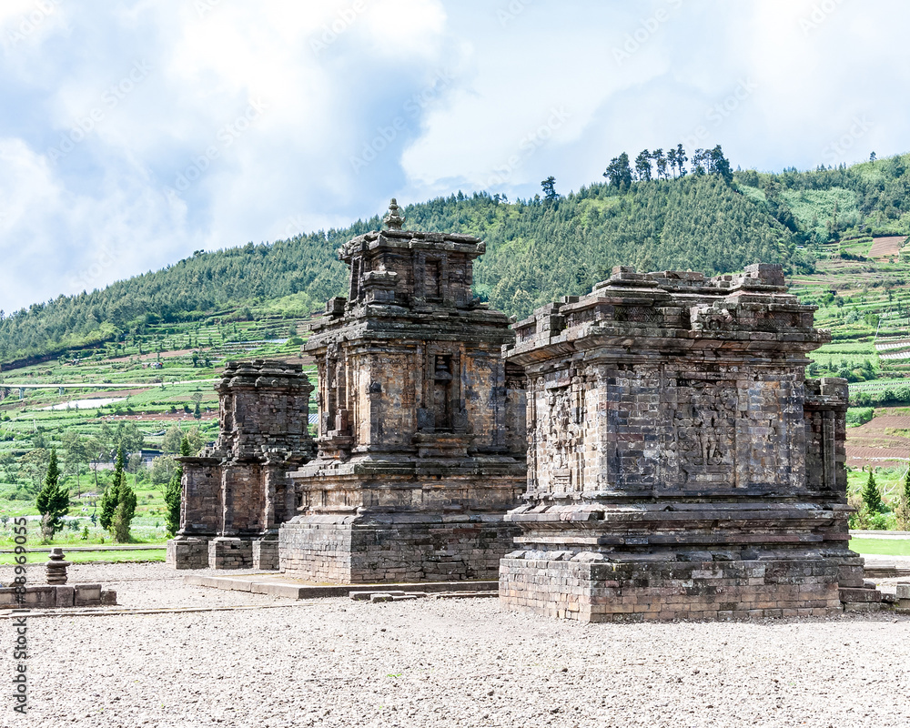 Arjuna temple in plateau Dieng, Java , Indonesia Arjuna temple in plateau Dieng, Java , Indonesia