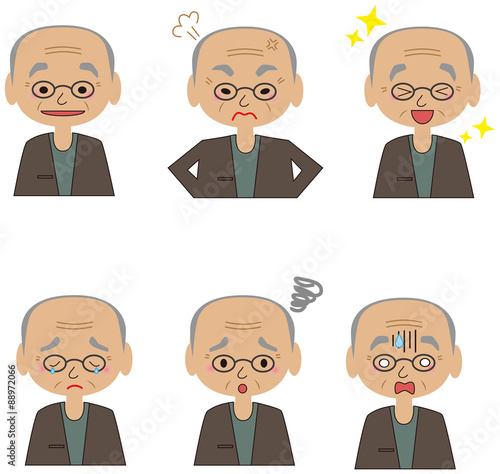 おじいちゃん 表情セット