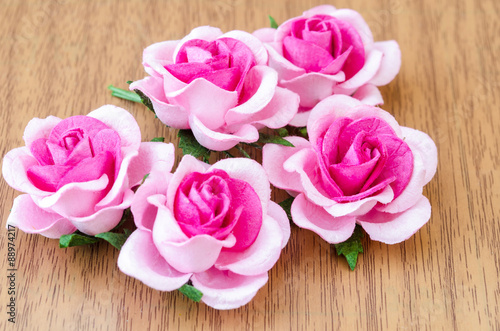 Pink paper rose