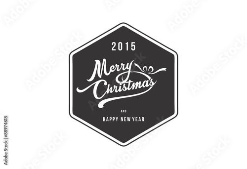 Merry Christmas logo vector design illustration