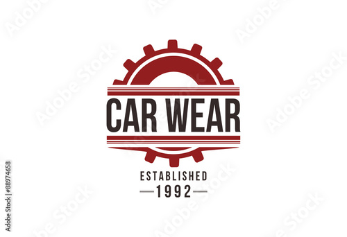 Car wear work shop logo vector illustration