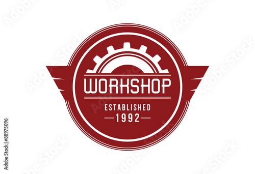 Work shop logo brand illustration 