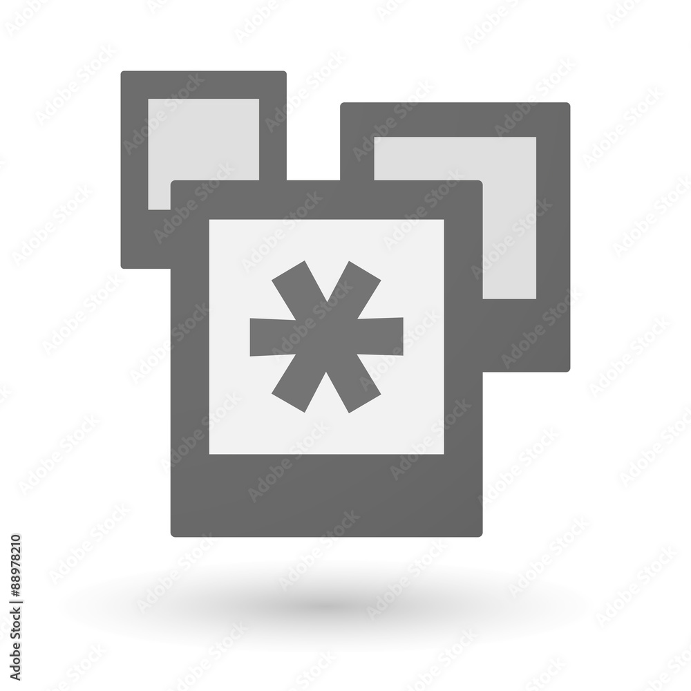 Obraz premium Isolated group of photos with an asterisk