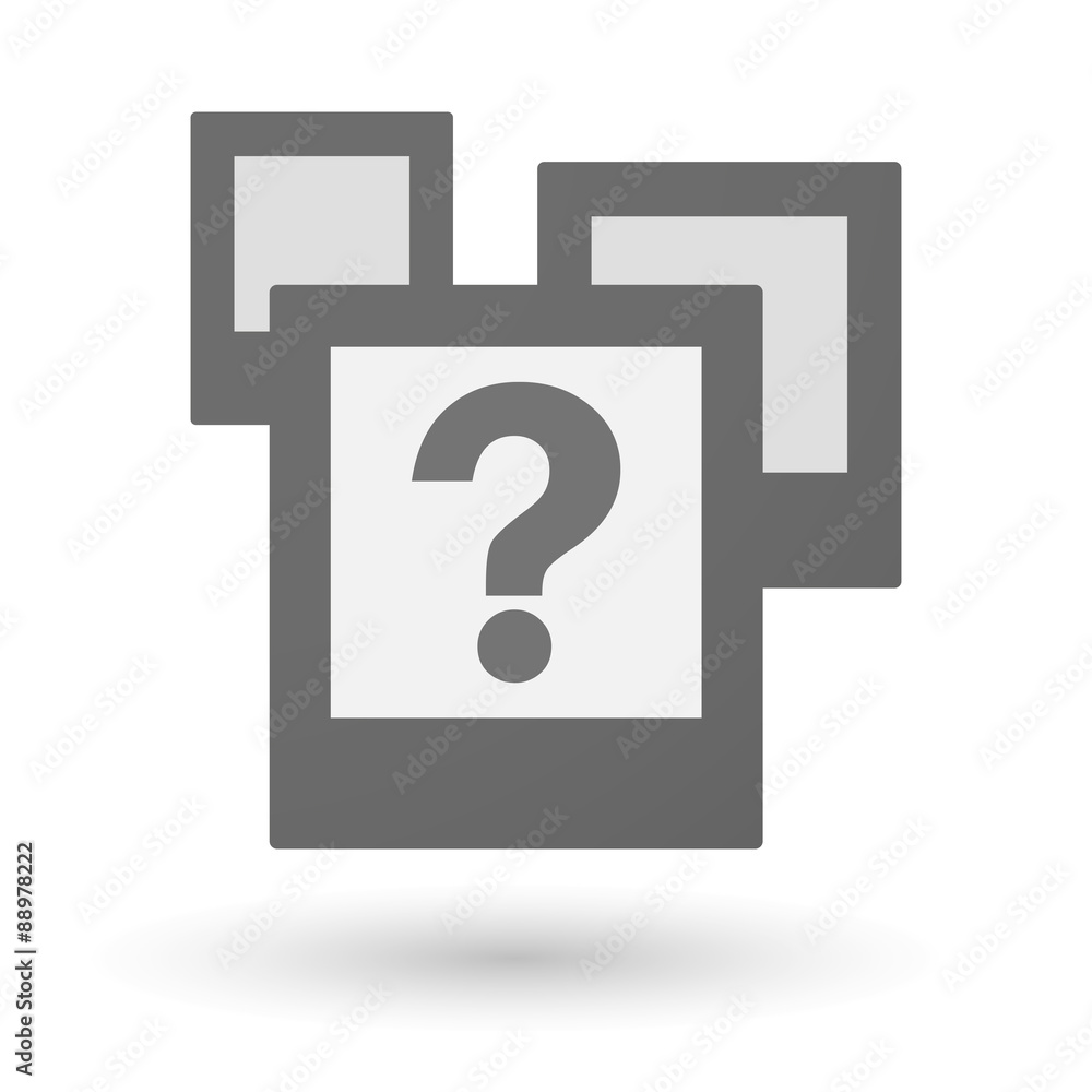 Isolated group of photos with a question sign Isolated group of photos with a question sign