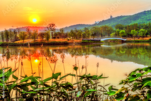 Sonnenuntergang in Jiangyin