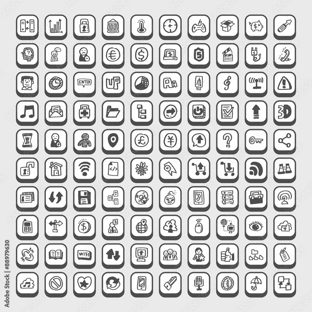 Doodle Web Icons Doodle Web Icons
