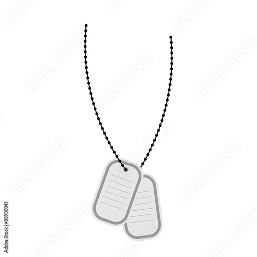Army soldiers badge. Vector illustration of a military accessory