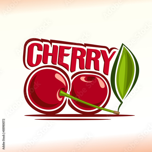 Vector illustration on the theme cherry