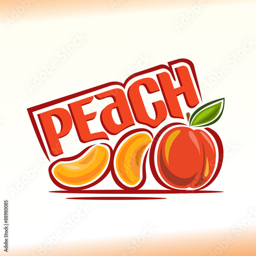 Vector illustration on the theme peach