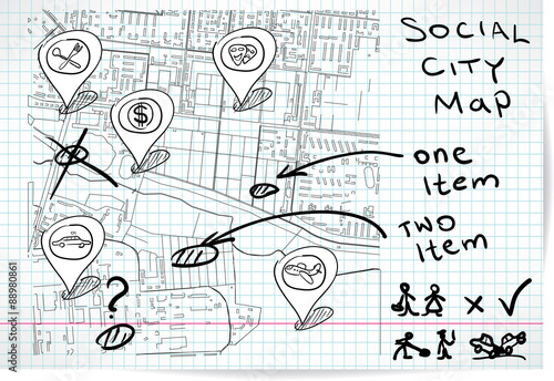 Social map of sketch