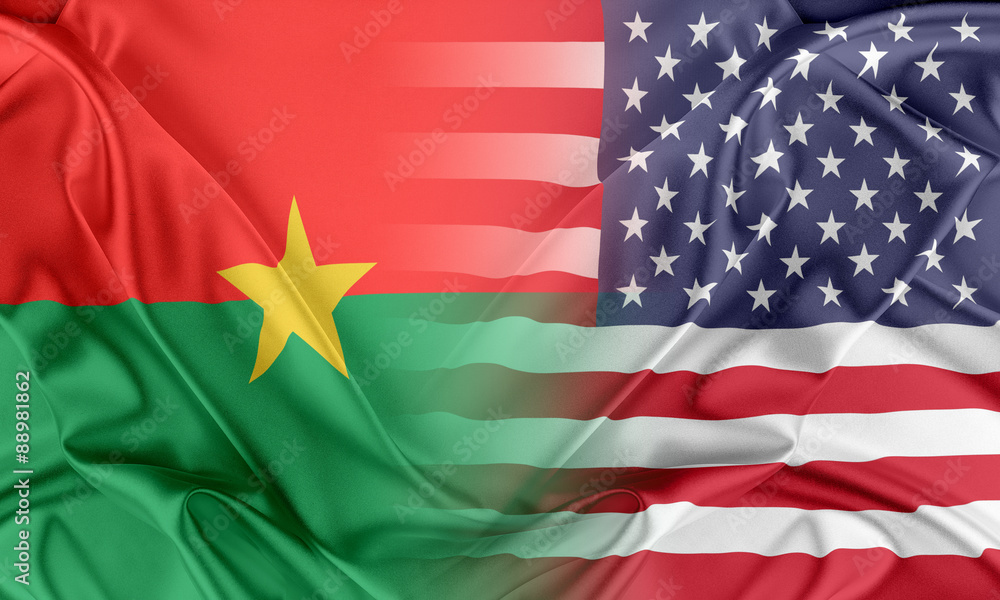 Fototapeta premium USA and Burkina Faso