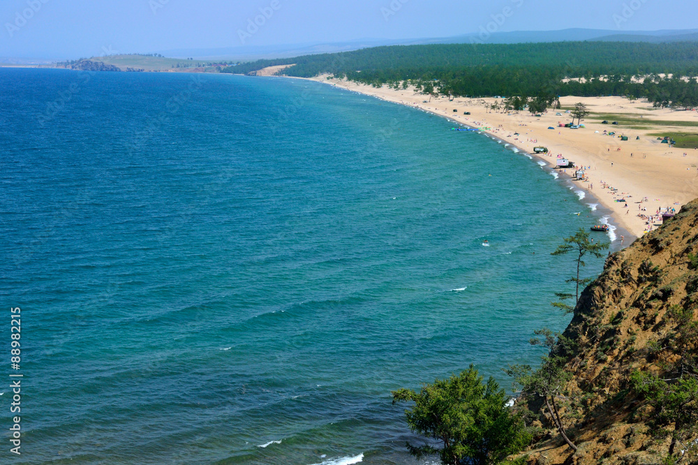 sandy beach view from above sandy beach view from above