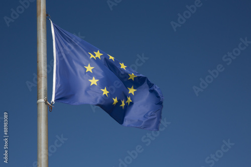 flag of europe union closeup