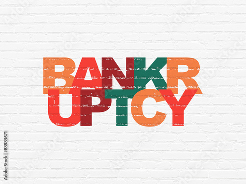 Law concept: Bankruptcy on wall background