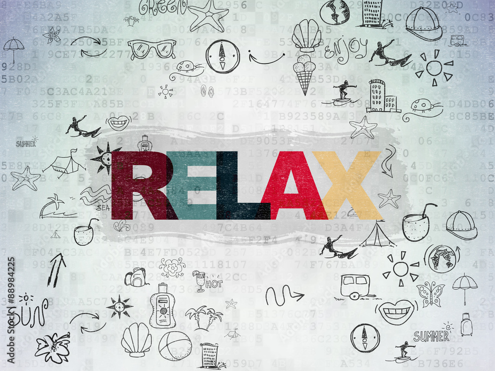 Obraz premium Travel concept: Relax on Digital Paper background
