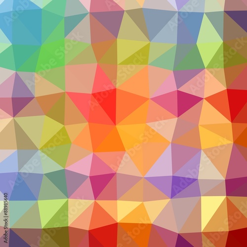 Abstract colorful triangular or polygonal background vector.