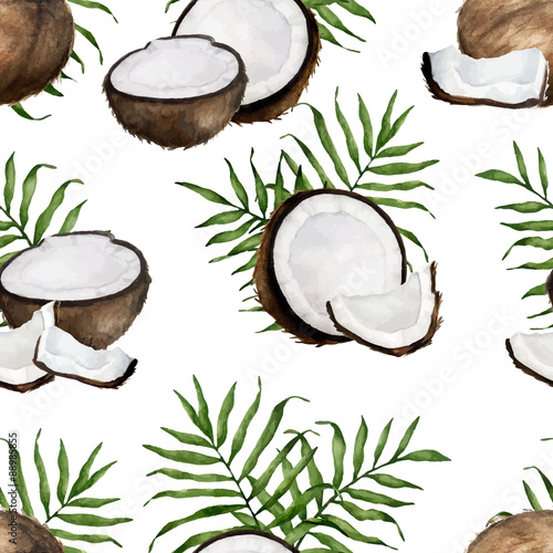 coconut seamless pattern