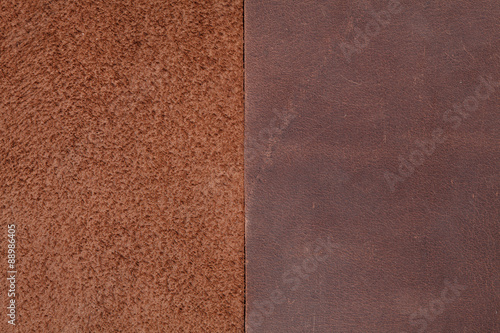 Obraz na płótnie Two pieces of brown leather