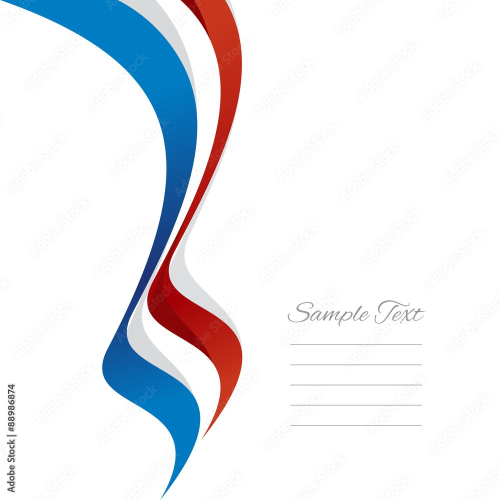 Obraz premium Abstract Frech left ribbon vector