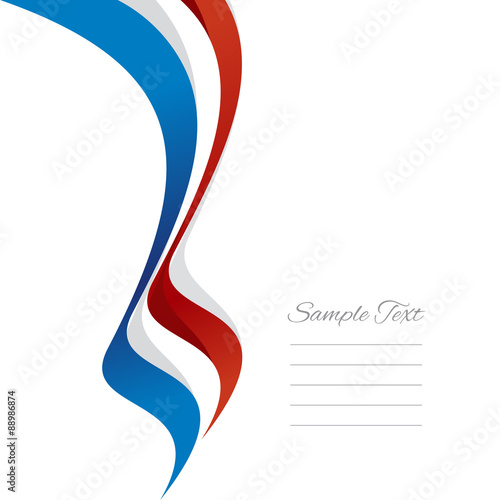 Abstract Frech left ribbon vector